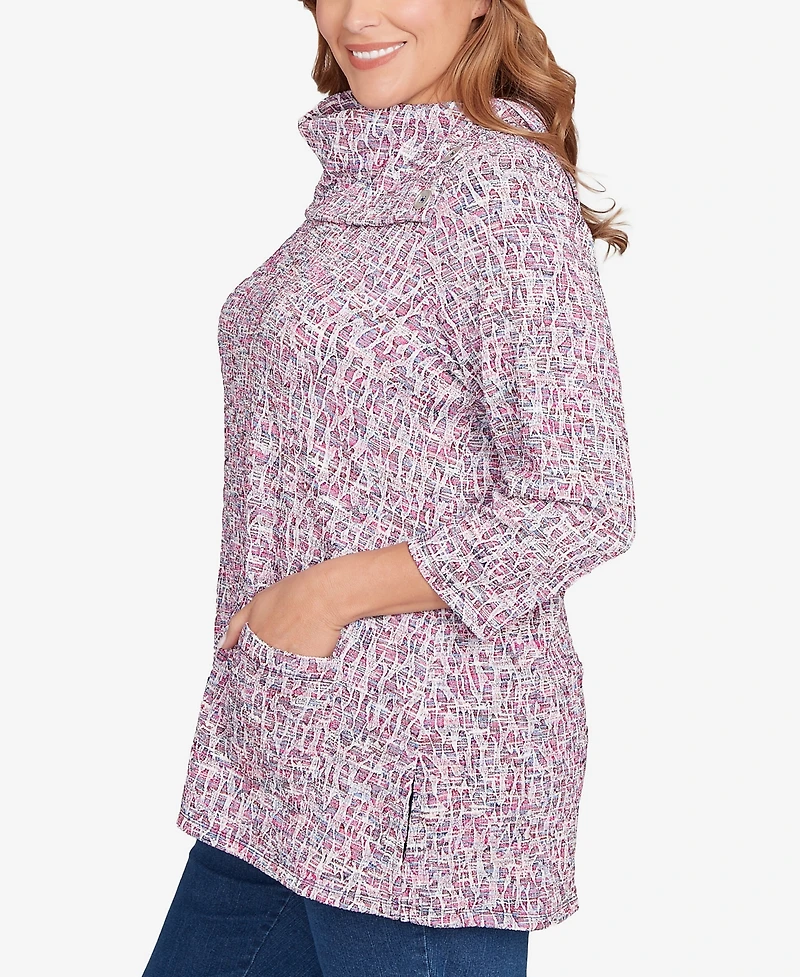 Ruby Rd. Plus Patch Pocket Spacedye Top