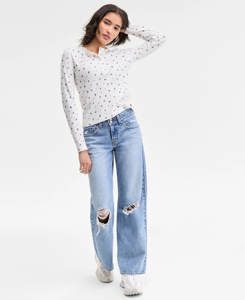 Levi's Women's Dana Henley Long Sleeve Top