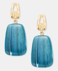Style & Co Stone Charm Split Hoop Earrings, Macy's Exclusive