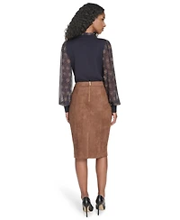 Tommy Hilfiger Women's Mixed Media Posy V-Neck Sweater