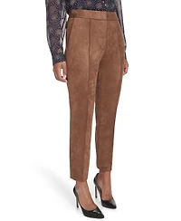 Tommy Hilfiger Women's Scuba Suede High-Rise Ankle Pants