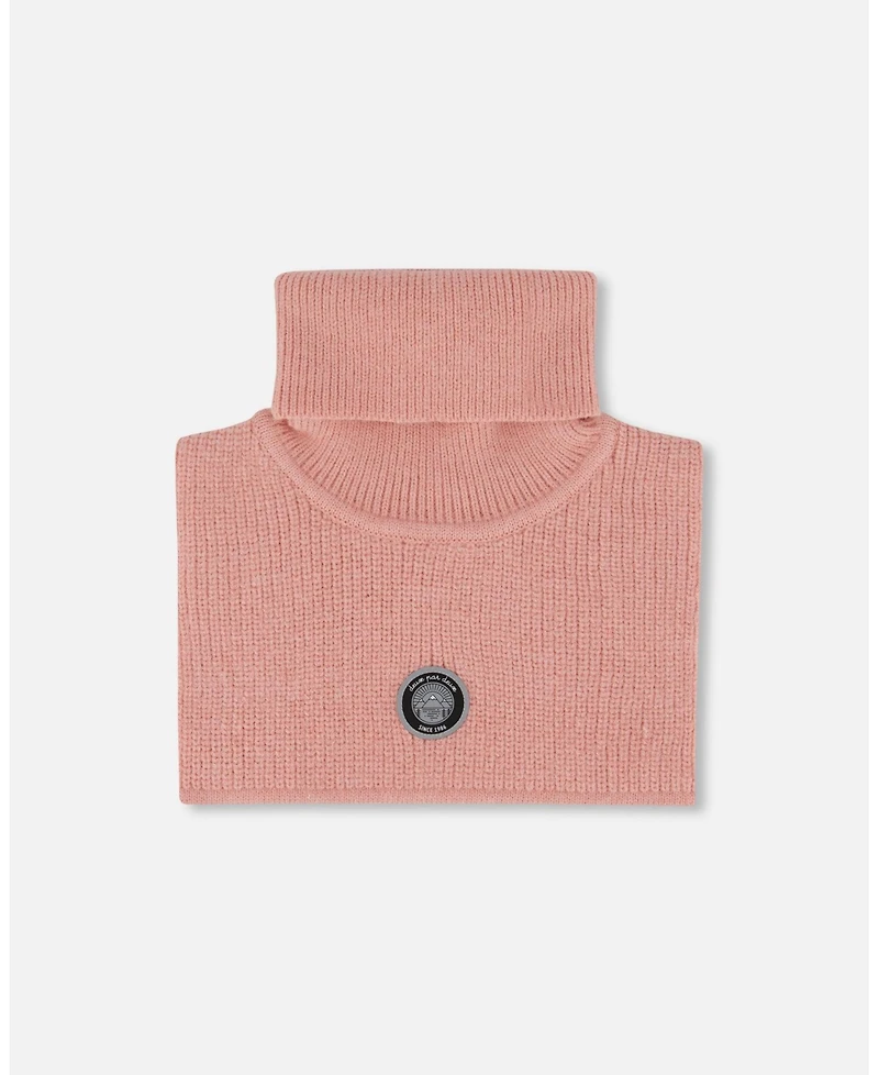 Deux par Girl Turtleneck Neckwarmer Dusty Pink - Toddler|Child