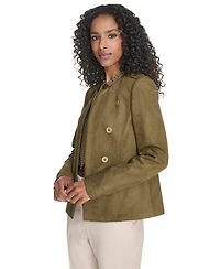 Tommy Hilfiger Women's Scuba Suede Long Sleeve Jacket