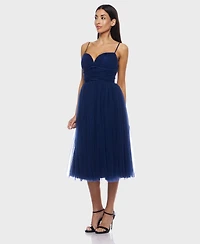 Alex & Sophia Juniors' Mesh Tulle Sleeveless Midi Dress