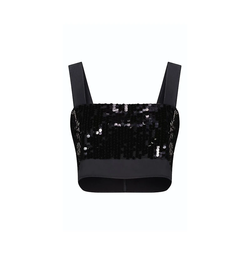 The Noli Shop Women's Zoey Sequin Crop Top