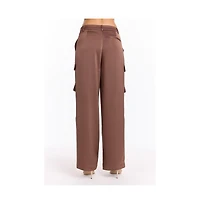 The Noli Shop Women's Milan Satin Cargo Pant