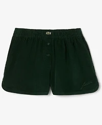 Lacoste Usa Women's Corduroy Wide Fit Shorts