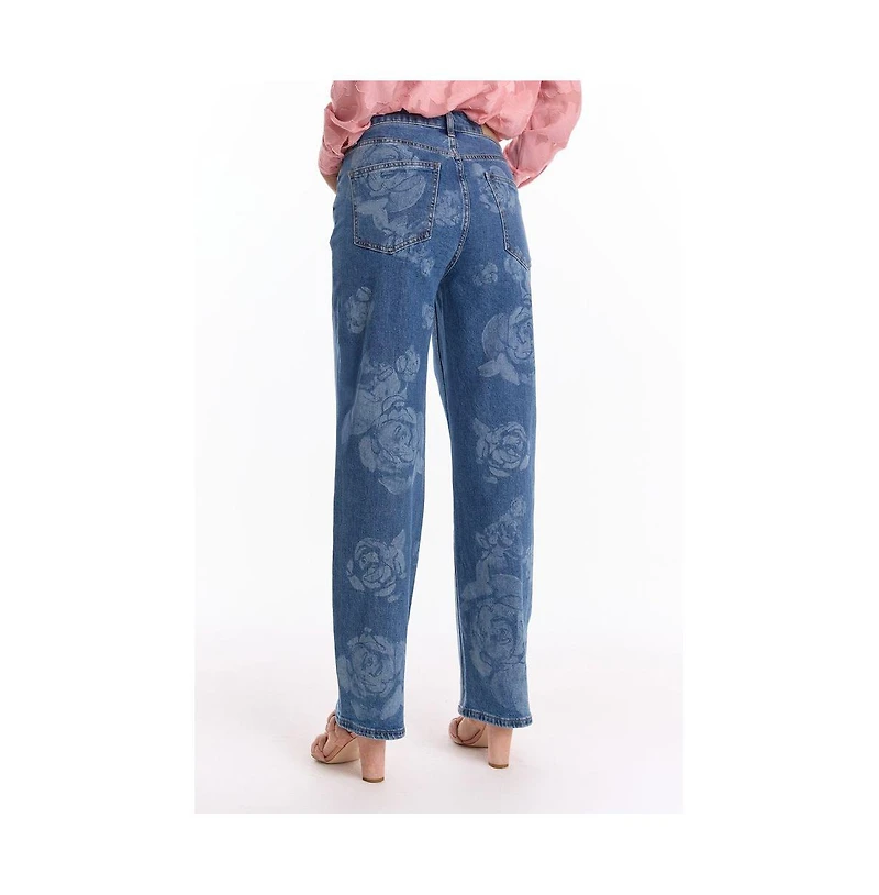 The Noli Shop Women's Rose High Rise Jean