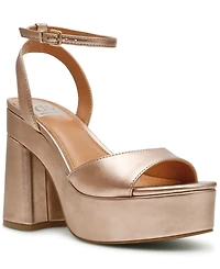 Dv Dolce Vita Women's Wizzard Two-Piece Platform Block Heel Dress Sandals