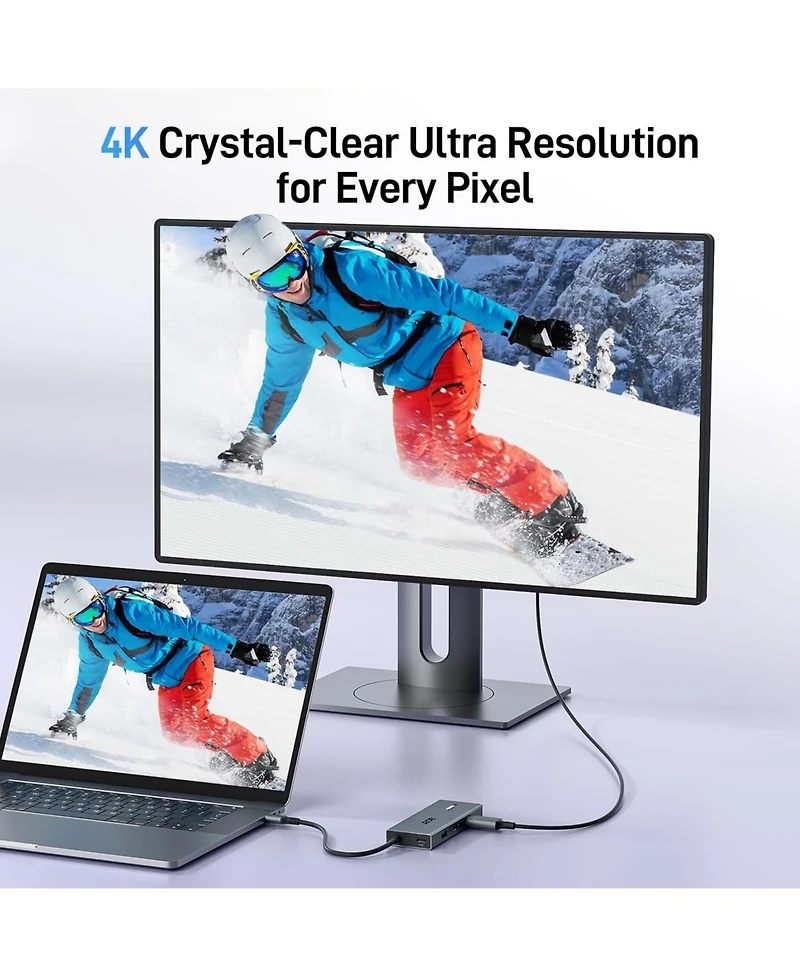 Acer Usb-c Docking Station with Dual Hdmi | 9-in-1 Laptop Multiport Adapter | 4K Hdmi, Usb A & C Ports, Sd/Micro Sd, 100W Pd Charging | Compatible wit