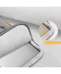Laptop Shoulder Bag,15-15.6"Computer Bags Compatible with MacBook Pro 16", Hp, Dell, Lenovo,Side Open Messenger Bag with 4 Zipper Pockets, Gray