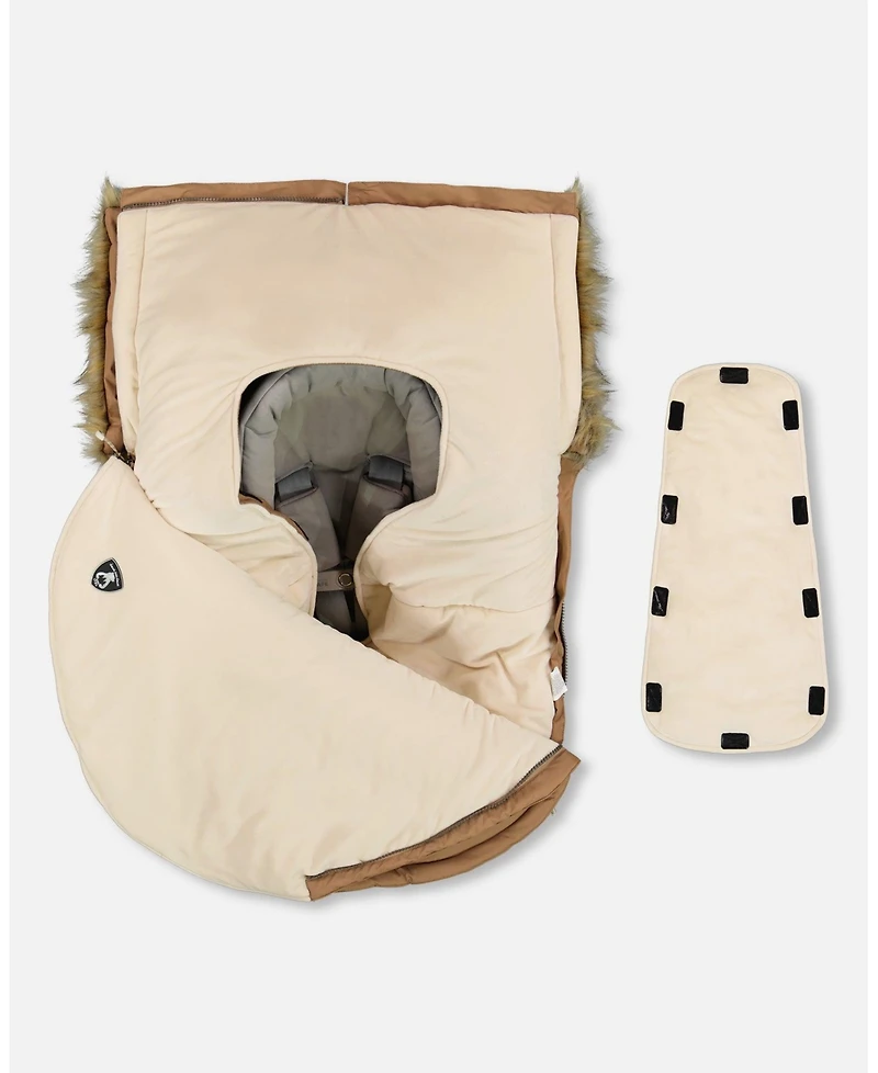 Deux par Deux Toddler Unisex Bunting Bag Designed for Car Seat and Stroller Chanterelle