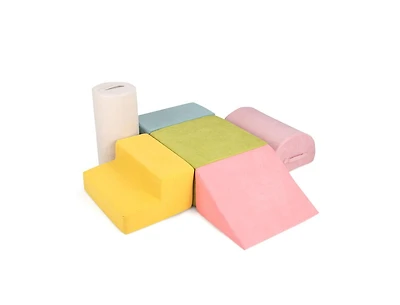 Akiudex 6-Piece Baby Climbing Blocks with 30D High-Density Foam and Carrying Handles