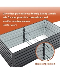 Streamdale Furniture 6x3x2 Ft Metal Raised Garden Bed