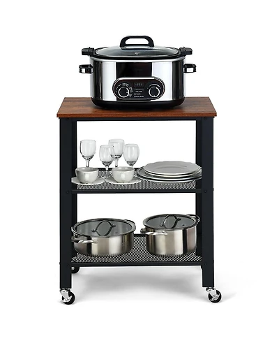 Volenca 3-Tier Kitchen Utility Industrial Cart with Storage