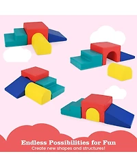 Gymax Toddler Climb & Crawl Activity Playset Blocks w/ Waterproof Pu Cover Epe Foam Multi-color
