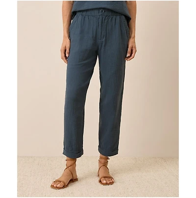 Pact Organic Cotton Coastal Double Gauze Rolled Cuff Pant