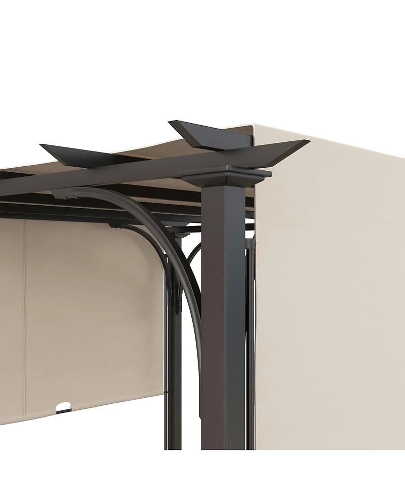 Outsunny 10' x 10' Steel Patio Pergola with Canopy