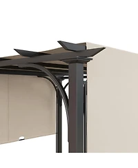 Outsunny 10' x 10' Steel Patio Pergola with Canopy