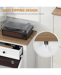 Homcom Buffet Cabinet with 2 Storage Drawers and Cabinet,
