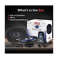 Pyle 4'' x 6'' 240 Watt Three-Way Speakers