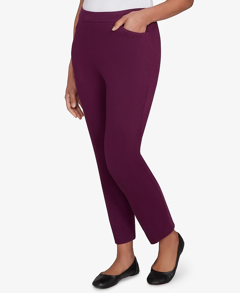 Alfred Dunner Women's Urban Legend Fitted Twill Short Length Pants