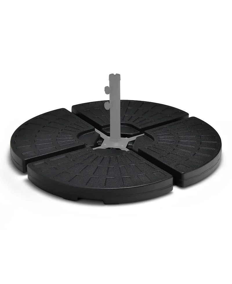 Gymax Patio 4PCS 185lbs Heavy Duty Cantilever Offset Umbrella Base Stand Water Outdoor