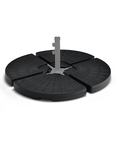 Gymax Patio 4PCS 185lbs Heavy Duty Cantilever Offset Umbrella Base Stand Water Outdoor