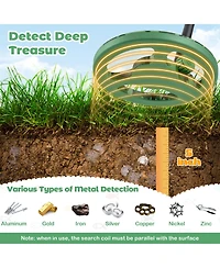 Gymax 24.5''-33.5'' Metal Detector for Kids with Lcd Display IP68 Waterproof