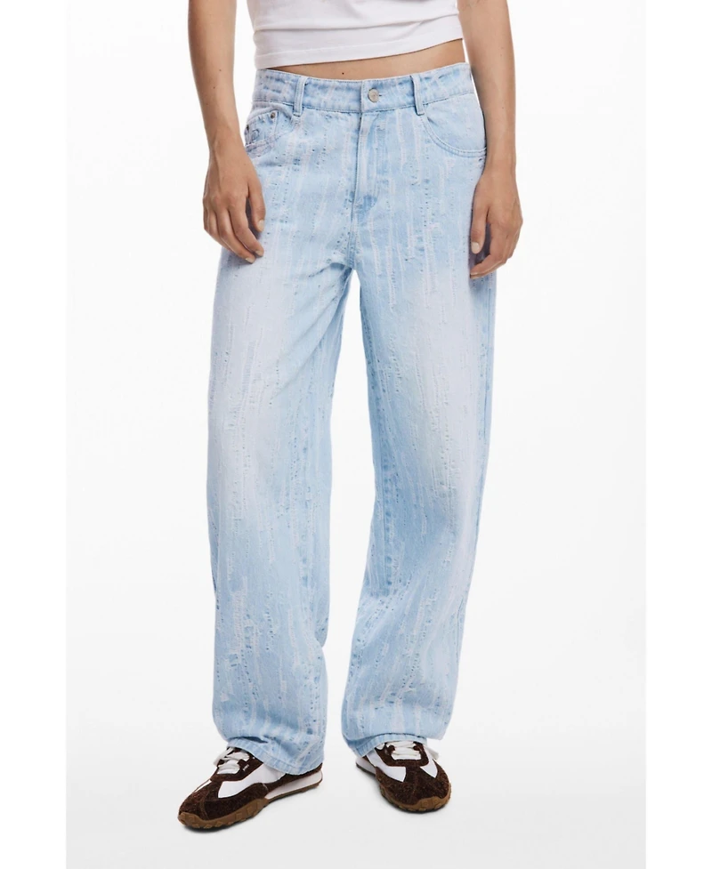 Desigual Women's Ripped effect jeans