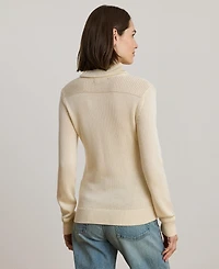Lauren Ralph Women's Sabree Long Sleeve Buckle-Trim Sweater