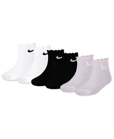 Nike Little Girls 6-Pack Lettuce Ankle Socks