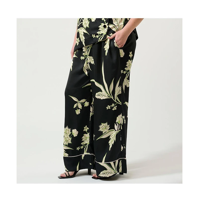 Estelle Baia Wide Leg Satin Pant