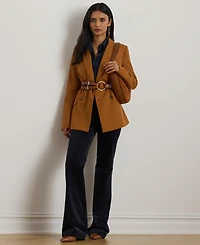 Lauren Ralph Women's Doeskin Nashill Double Breasted Twill Blazer
