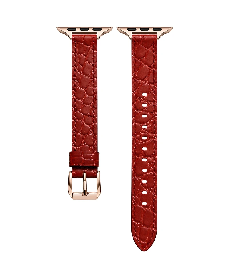Posh Tech Cleo Skinny Croc Leather Band for Apple Watch