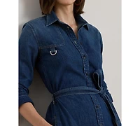 Lauren Ralph Women's Denim-Lanaine Belted Shirtdress