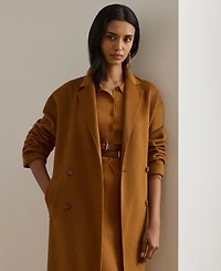 Lauren Ralph Women's Face-Dawley Double-Breasted Wool-Blend Jacket