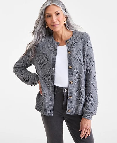 Style & Co Women's Textured Stitch Cardigan, Macy's Exclusive