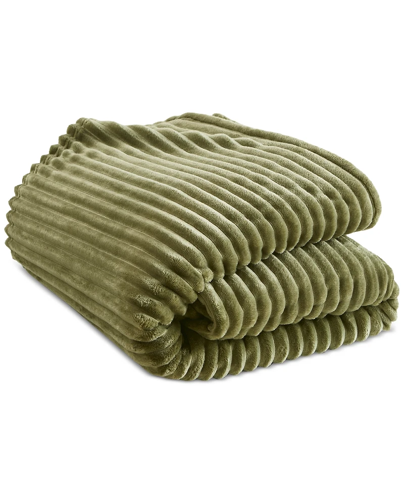 Arch Studio Ribbed Plush Blanket, Twin, Macy's Exclusive