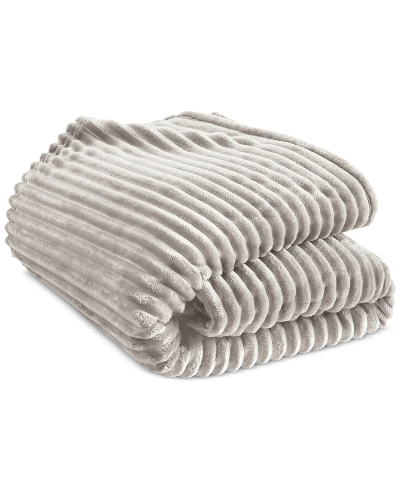 Arch Studio Ribbed Plush Blanket, Twin, Macy's Exclusive