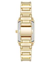 Anne Klein Women's Quartz Rectangular Gold-Tone Metal Alloy Watch