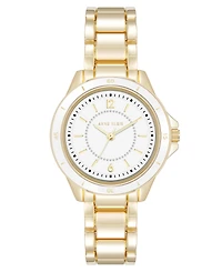 Anne Klein Women's Quartz White and Gold-Tone Metal Alloy Watch, 31mm