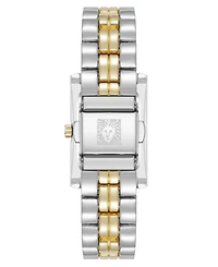 Anne Klein Women's Quartz Rectangular Two-Tone Metal Alloy Watch