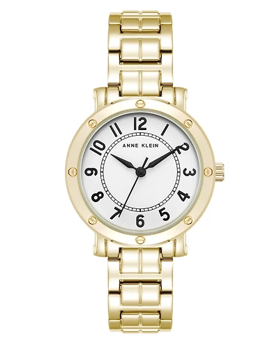Anne Klein Women's Quartz Gold-Tone Metal Alloy Watch, 30mm