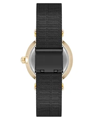 Anne Klein Women's Quartz Black Stainless Steel Mesh Watch, 32mm