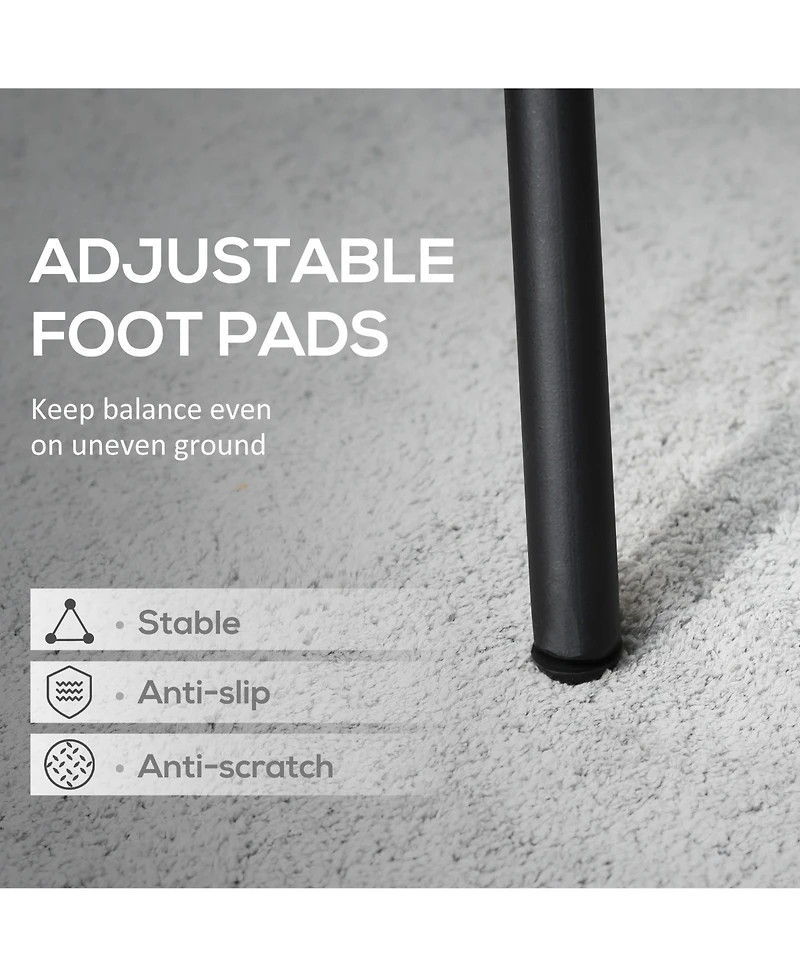 Outsunny 35" Round Outdoor Steel Dining Table w/ Wire Mesh Table Top