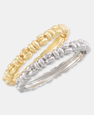 On 34th 2-Pc. Set Textured Bangle Bracelets, Macy's Exclusive