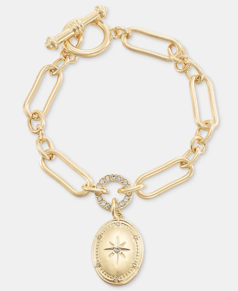On 34th Crystal Star Oval Locket Charm Bracelet, Macy's Exclusive