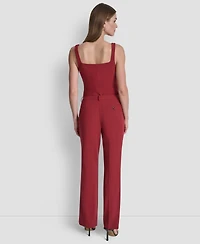 Dkny Women's Modern Fit Mid-Rise Trousers