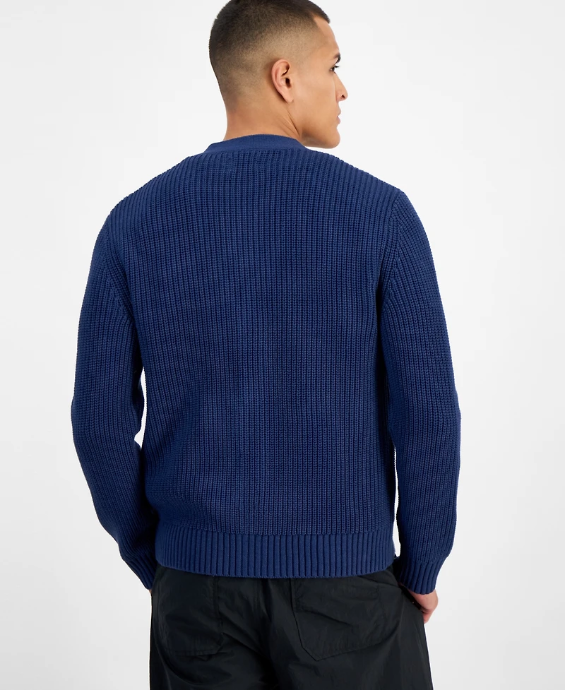 Mode of One Men's Shaker-Stitch V-Neck Cardigan, Macy's Exclusive